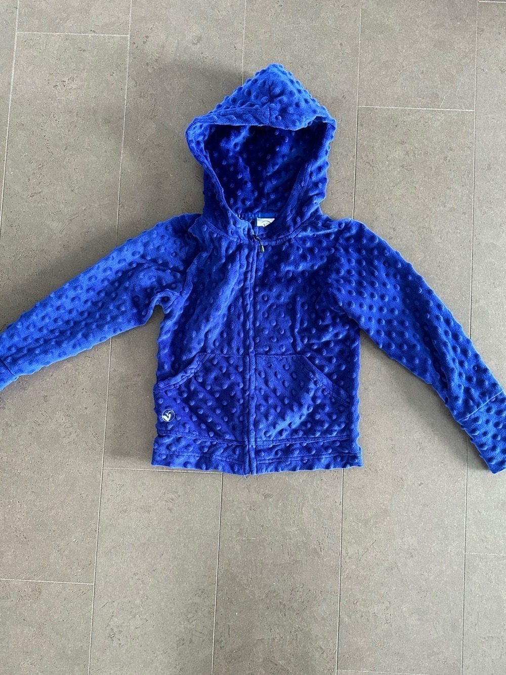 Limeapple Bold Blue Plush zip Hoodie